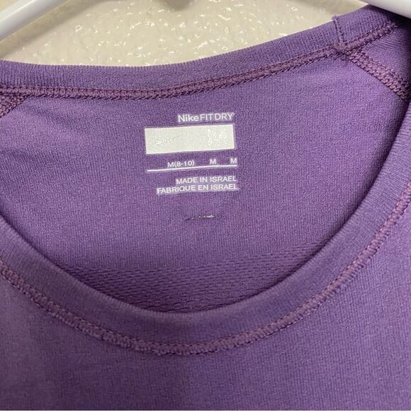 Nike purple lavender stretchy racer running dri fit compression fitted t shirt M - Picture 3 of 9